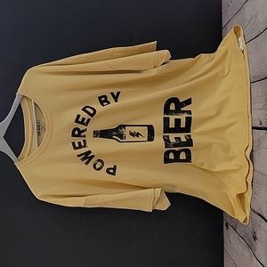 Powered by beer 🍺 tshirt. Sz 4xl